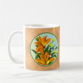 Tiger Lily Black Capped Chickadee Bird Tasse (Links)