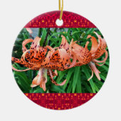Tiger Lily Blume Keramik Ornament (Vorne)
