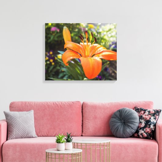 Tiger Lily Canvas Print Leinwanddruck (Insitu (Wohnzimmer))