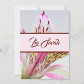 Tiger Lily Einladung (Rückseite)