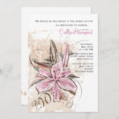 Tiger-Lily-Einladung Einladung (Vorne/Hinten)