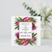 Tiger Lily Elegant Floral Dankeskarte (Stehend Vorderseite)