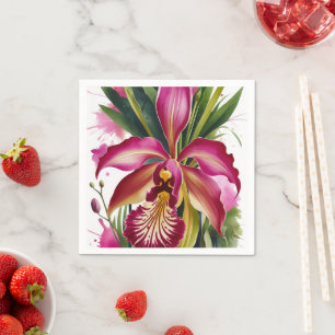 Tiger Lily Elegant Floral Serviette