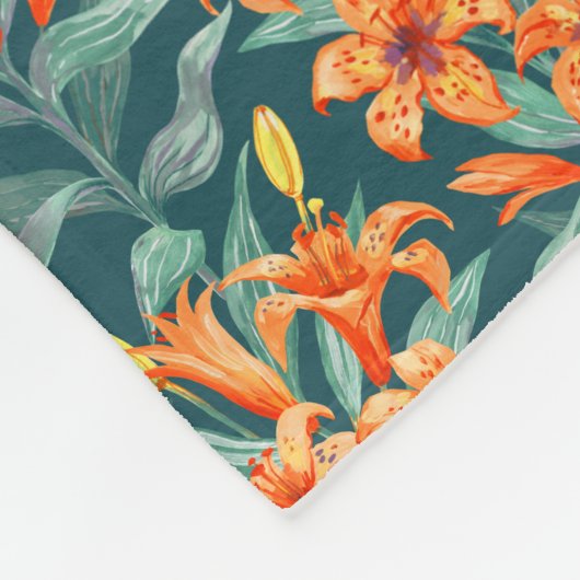 Tiger Lily Fleecedecke (Ecke)