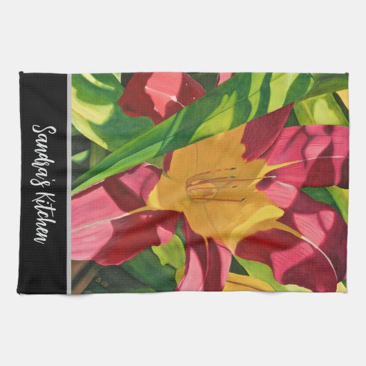 Tiger Lily Floral Geschirrtuch (Horizontal)