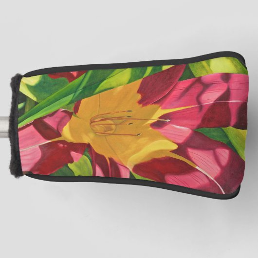 Tiger Lily Floral Golf Headcover (Vorderseite)