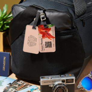 Tiger Lily Foto Business QR-Code-Vorlage Gepäckanhänger