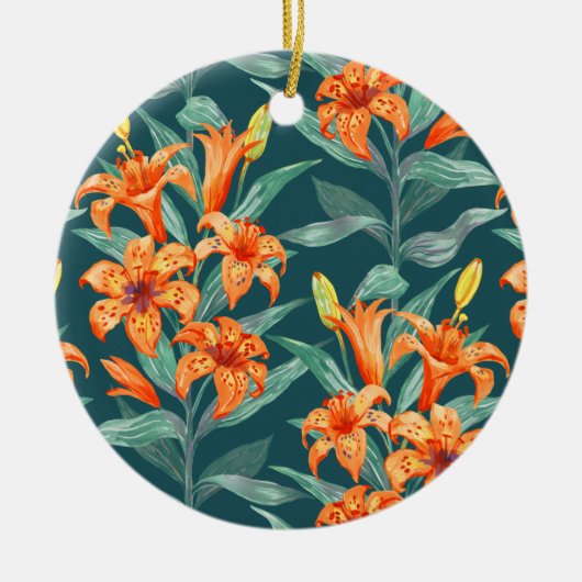 Tiger Lily Keramik Ornament (Vorne)