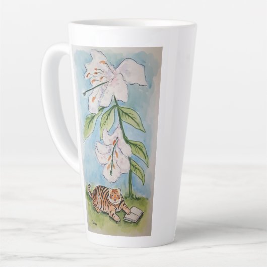 Tiger Lily Latte Tasse (Linke Ecke)