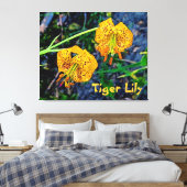Tiger Lily Leinwanddruck (Insitu (Schlafzimmer))
