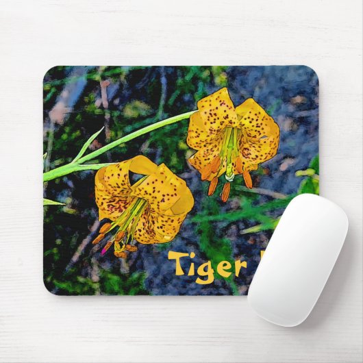 Tiger Lily Mousepad (Mit Mouse)