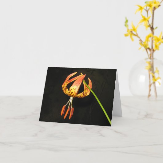 Tiger Lily Note Card Karte (Gelbe Blume)