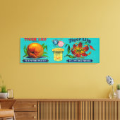 Tiger Lily Peach Label Leinwanddruck (Insitu (Wohnzimmer))