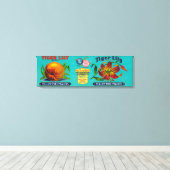 Tiger Lily Peach Label Leinwanddruck (Insitu (Holzboden))