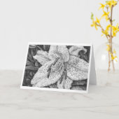 Tiger Lily Pen und Ink Zeichn Card Karte (Gelbe Blume)