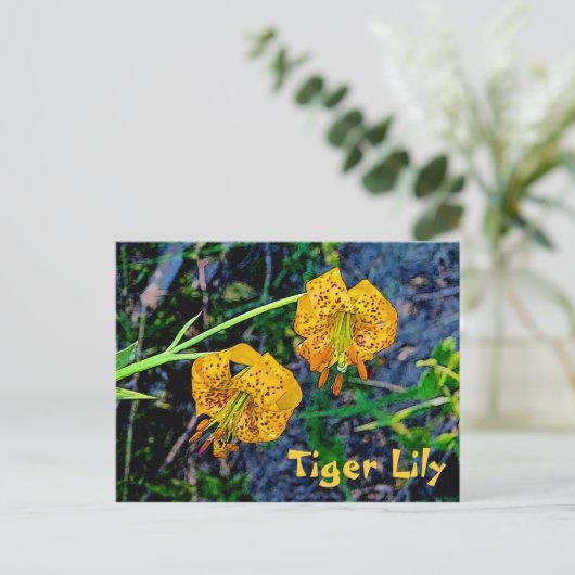 Tiger Lily Postkarte (Stehend Vorderseite)