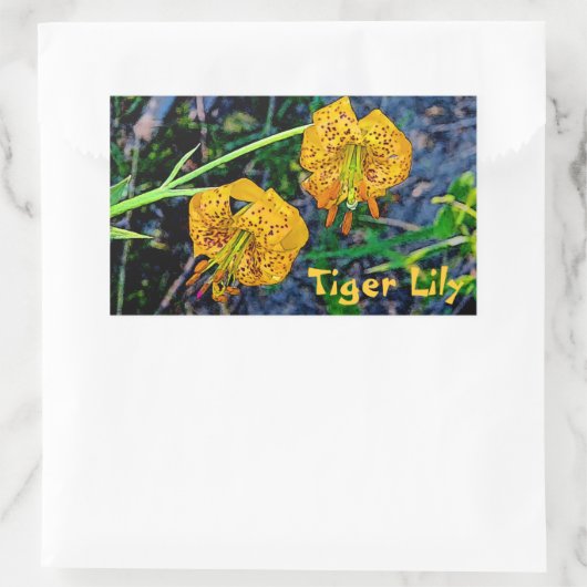 Tiger Lily Rechteckiger Aufkleber (Tasche)