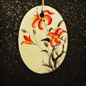 Tiger Lily - rot Keramik Ornament