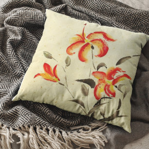 Tiger Lily - rot Kissen