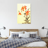 Tiger Lily - rot Leinwanddruck (Insitu (Schlafzimmer))