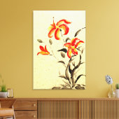 Tiger Lily - rot Leinwanddruck (Insitu (Wohnzimmer))