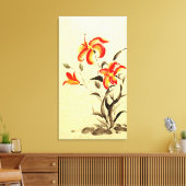 Tiger Lily - rot Leinwanddruck (Insitu (Wohnzimmer))