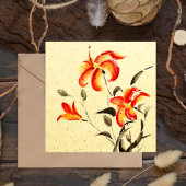 Tiger Lily - rot Magnetkarte