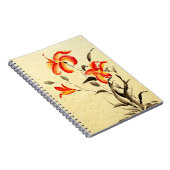 Tiger Lily - rot Notizblock (Rechte Seite)