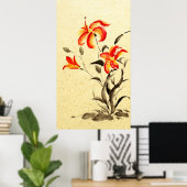 Tiger Lily - rot Poster (Heimbüro)
