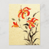 Tiger Lily - rot Postkarte (Vorderseite)