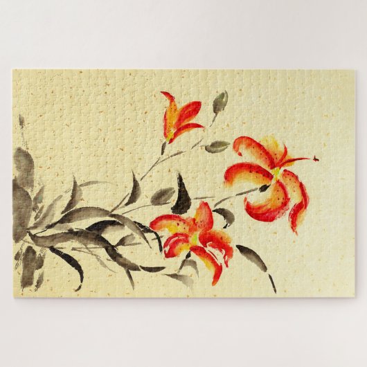 Tiger Lily - rot Puzzle (Horizontal)