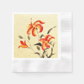 Tiger Lily - rot Serviette (Vorderseite)