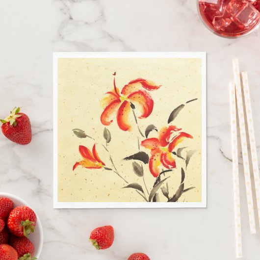 Tiger Lily - rot Serviette (Beispiel)