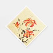 Tiger Lily - rot Serviette (Ecke)