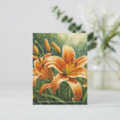 Tiger Lily Symbolism Postkarte (Stehend Vorderseite)