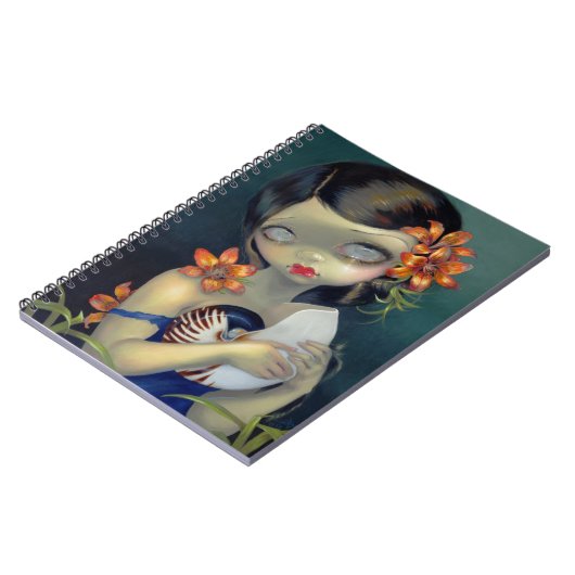 "Tiger Lily, Tiger Nautilus"-Notebook Notizblock (Linke Seite)