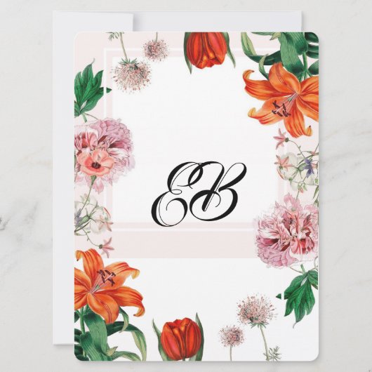 Tiger Lily und Tulips Einladung (Rückseite)