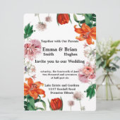 Tiger Lily und Tulips Einladung (Stehend Vorderseite)