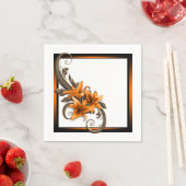 Tiger Lily Wedding Serviette (Beispiel)