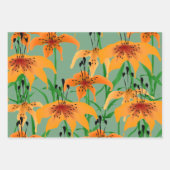 Tiger Lily Wrapping Paper Sheets Geschenkpapier Set (Vorderseite 3)