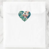Tiger limitiert mit Initials Herz-Aufkleber (Tasche)
