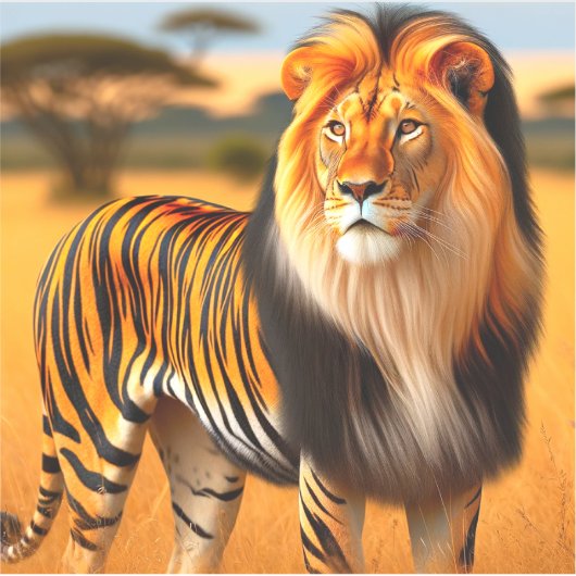 Tiger Lion Aufkleber (Vorderseite)