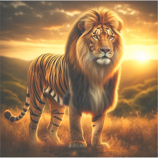 Tiger Lion Aufkleber (Vorderseite)