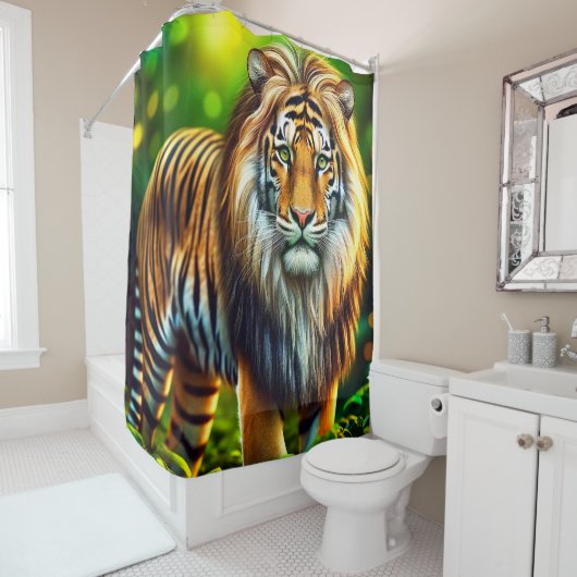 Tiger Lion Duschvorhang (Beispiel)