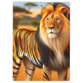Tiger Lion Klemmbrett (Rückseite)