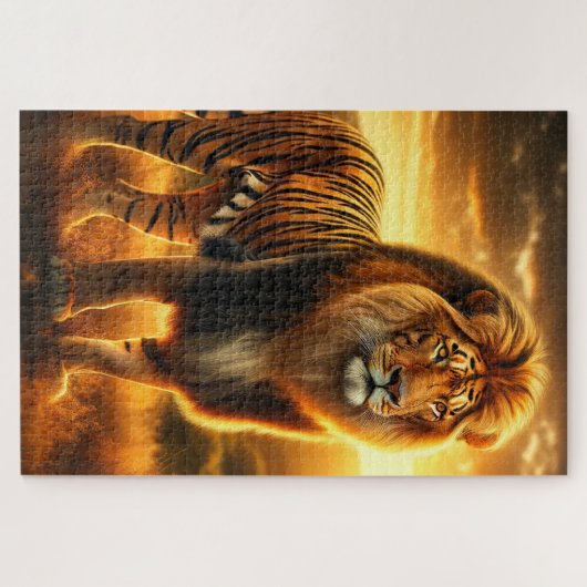 Tiger Lion Puzzle (Horizontal)