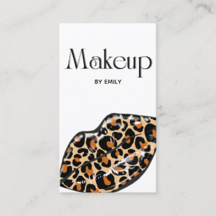 Tiger Lips Gold Metallic Makeup Artist Visitenkarte