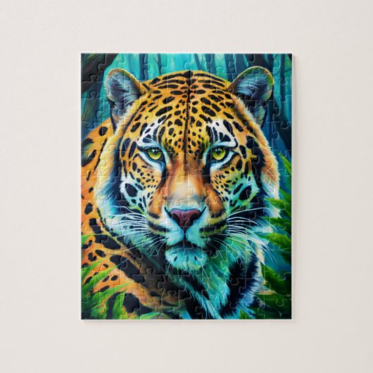 Tiger Logo Puzzle | Powerful Wild Tiger Jigsaw Puz (Vertikal)