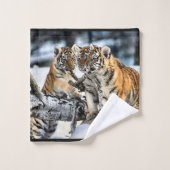 Tiger Lovers Badhandtuch Set (Waschlappen)