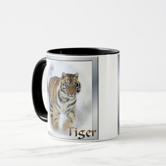 Tiger Lovers Kunst Tasse (Vorderseite Links)